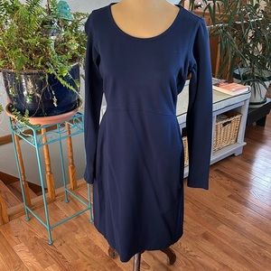 Duluth Trading ponte dress in navy blue. Size medium